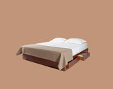 Wooden Bed Base with Drawers